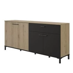 Dressoir Tando 180cm Industrieel - Eik/zwart -Songmics Winkel 2 TRUST CJ0J MJ0J 16 1J0J500 02 b990
