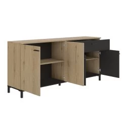 Dressoir Tando 180cm Industrieel - Eik/zwart -Songmics Winkel 2 TRUST CJ0J MJ0J 16 1J0J500 05 631f