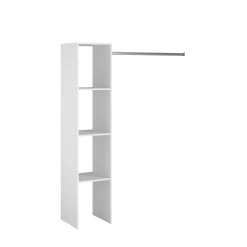 Kledingkast Botan 138cm, 3 Legplanken & 1 Kledingroede - Wit -Songmics Winkel 301510 C fa9c