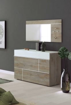 Spiegel Paxton 120cm - Grijze Eik -Songmics Winkel 3102000108643 AMB1 PRADO 4381 COMMODE 3T N22 18CD1403 7c73