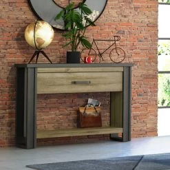 Sidetable Becky 119cm 1 Lade - Bruin