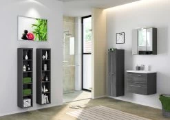 Badkamercombinatie Gene 12 60cm - Grafietgrijs/grijze Eik -Songmics Winkel 332.1.4263 3 73a2