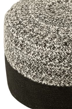 Poef Miami Outdoor Streep Polyester Zwart/wit -Songmics Winkel 34328 2 508b