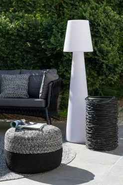 Poef Miami Outdoor Streep Polyester Zwart/wit -Songmics Winkel 34328 C b70f