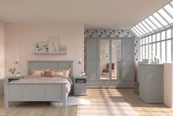 Commode Morgane 4 Laden - Grijs -Songmics Winkel 3840 CH1T L140 CO4T A4PT e876