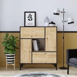 Console Smaragd | 100% Melamine | 100x117x40 Cm | Saffier Eik