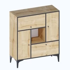 Console Smaragd | 100% Melamine | 100x117x40 Cm | Saffier Eik -Songmics Winkel 393MRD1250 20 204 6ecb