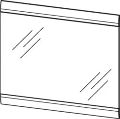 Spiegel Molde 87cm - Wit -Songmics Winkel 3967 st 39ae