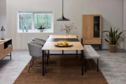 Eetkamerstoel Nelsie - Grijs/zwart -Songmics Winkel 39EF7B53 3CB5 4734 AC6A 946216136D64 8599