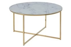 Salontafel Alisma ø80cm - Wit Marmer/ Goud -Songmics Winkel 3A886288 0365 4D11 AD93 1F65BD81770B 7327