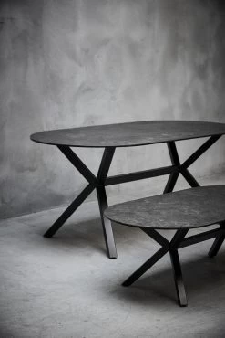 Ovalen Eettafel Laxey 180x90 - Zwart -Songmics Winkel 3BC96EC3 0103 462C 8782 A28B7FC95A01 7593