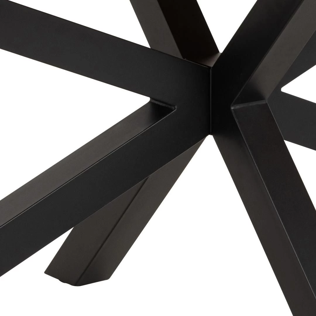 Wild Eiken Ovale Eettafel, Zwart Kruisvoet, 220x100cm 6 Wild Eiken Ovale Eettafel, Zwart Kruisvoet, 220x100cm - Afbeelding 4