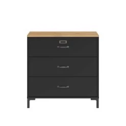 Commode Manno 3 Lades - Zwart/Helvezia Eik -Songmics Winkel 3 INDUSTRIEL CE10 ME13 53 1E13046 02 d383