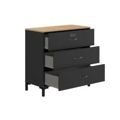 Commode Manno 3 Lades - Zwart/Helvezia Eik -Songmics Winkel 3 INDUSTRIEL CE10 ME13 53 1E13046 06 ae7f