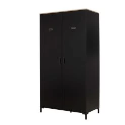 Kledingkast Manno 105 Cm 2 Deuren - Zwart/Helvezia Eik -Songmics Winkel 3 INDUSTRIEL CE10 ME13 53 1E13048 02 3432