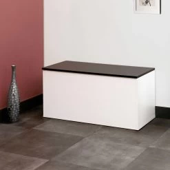 Bank Knox Met Opbergruimte - Wit/zwart 22 Bank Knox Met Opbergruimte - Wit/zwart -Songmics Winkel 4007A2176A00 Knight white and black 1 6347