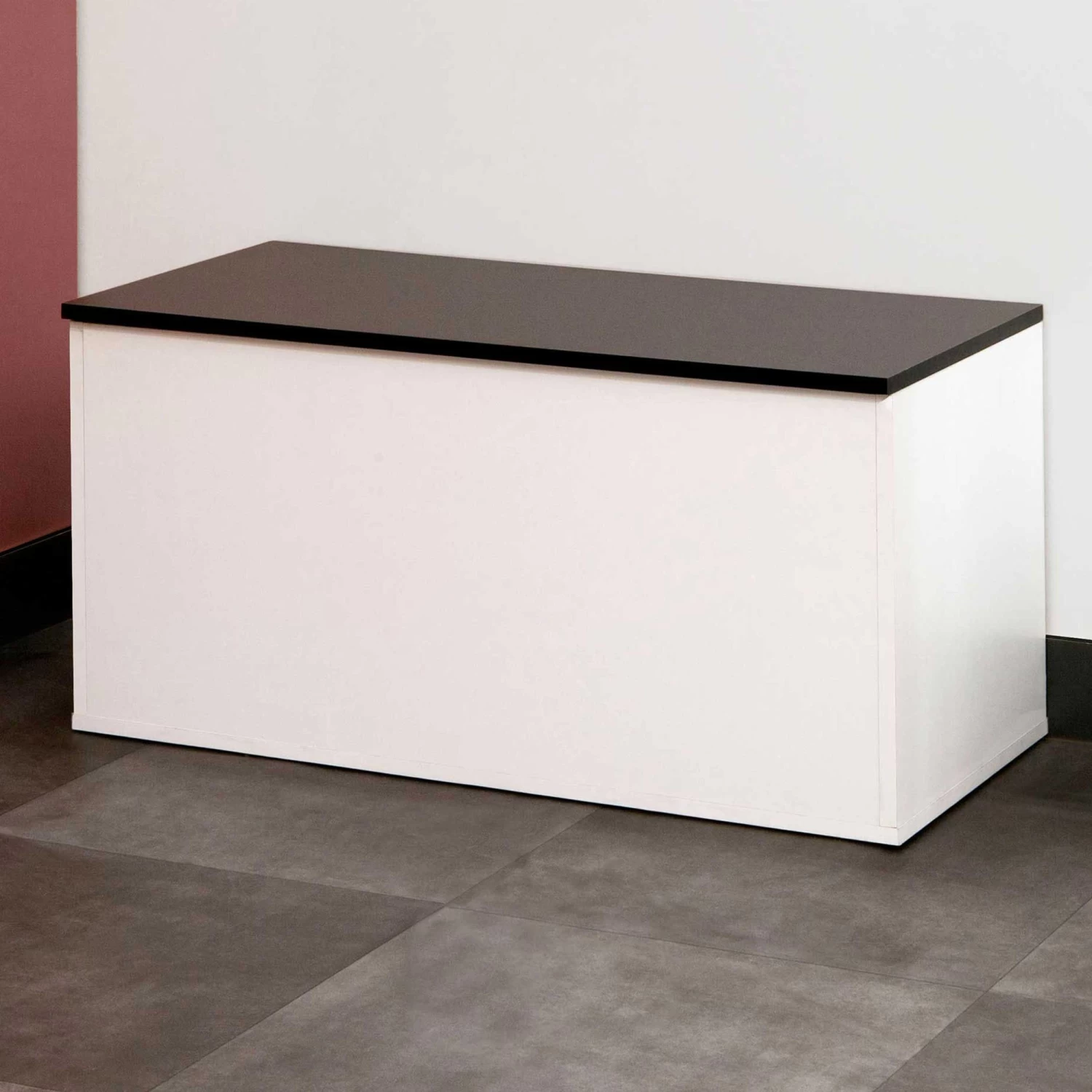 Bank Knox Met Opbergruimte - Wit/zwart 3 Bank Knox Met Opbergruimte - Wit/zwart