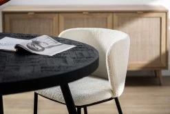 Eetkamerstoel Sinan Teddystof - Naturel -Songmics Winkel 4025 T920 5 254f