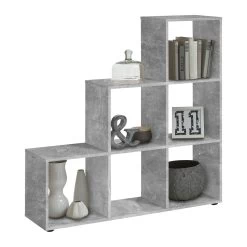 FMD Opbergrek Mega 6 Vakken - Beton -Songmics Winkel 4029494095343 8904