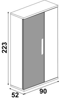 Kledingkast Bo0 Met 2 Legplanken, Kledingroede En Langwerpige Deurgreep - Grenen/blauw -Songmics Winkel 4073.XX .XX .0501 300 1eff