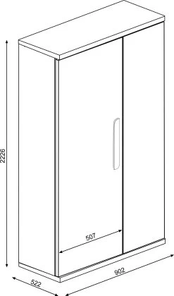 Kledingkast Bo0 Met 2 Legplanken, Kledingroede En Langwerpige Deurgreep - Grenen/blauw -Songmics Winkel 4073.XX .XX .0501 301 1265