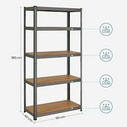 Songmics Opbergrek Voor Zwaar Gebruik, 5 Niveaus, 875 Kg Draagvermogen -Songmics Winkel 419D8fTThXL. SL500 85e6