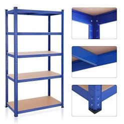 Songmics Stalen Stellingkast Met 5 Etages, Capaciteit 600kg, 50x100x200cm, Blauw -Songmics Winkel 41DujXFYKDL. SL500 bf32