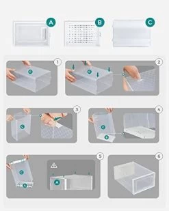 Songmics Klassieke Stapelbare Opbergdoos Voor Schoenen, 18 Stuks, Tot En Met Maat 12 -Songmics Winkel 41E0mUev2eL. SL500 69fa