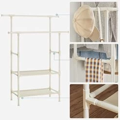 Songmics Metalen Kledingstandaard: Belastbaar Tot 70 Kg, Eenvoudige Montage, 2 Planken, 2 Hangstangen -Songmics Winkel 41Ev9EsqoQL. SL500 1e26