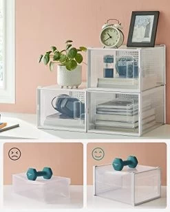 Songmics Klassieke Stapelbare Opbergdoos Voor Schoenen, 18 Stuks, Tot En Met Maat 12 -Songmics Winkel 41WUKWhAvLL. SL500 5765