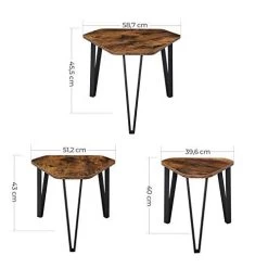 Set Van 3 Nesting Salontafels: Rustieke Charme, Industriële Stijl -Songmics Winkel 41nHL9XbCbL. SL500 66cf