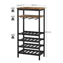 Wijnrek, 20 Flessen, Wijnhouder, Glashouder, Industriële Stijl -Songmics Winkel 41qa4Onc3rL. SL500 9f26