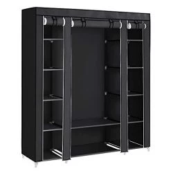Songmics Draagbare Kledingkast, Opvouwbare Kast, 150x45x175 Cm, Zwart -Songmics Winkel 41s90iXSTmL. SL500 4bca