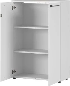 Lage Archiefkast Osmond 80cm Met 2 Deuren - Lichtgrijs -Songmics Winkel 4232 69 pe open a cut 5289