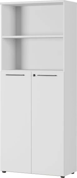 Archiefkast Osmond 80cm Met 2 Deuren & 2 Open Vakken - Lichtgrijs -Songmics Winkel 4236 69 pe a cut a535