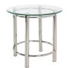 Bijzettafel Heiko - Glas/chroom -Songmics Winkel 42771 5f1d