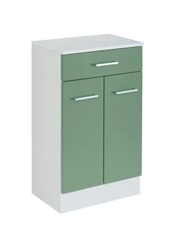 Badkamerkast Ricca 50cm 2 Deuren & 1 Lade - Wit/groen -Songmics Winkel 461.2032 1 b0cf