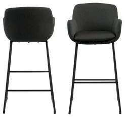 Barkruk Lei - Donkergrijs/zwart -Songmics Winkel 476560D4 0E37 4F33 9D09 5E3DB6EF1EB6 7816