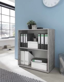 Rek Maxi-office Breed - Beton/wit -Songmics Winkel 48906 57075 5536