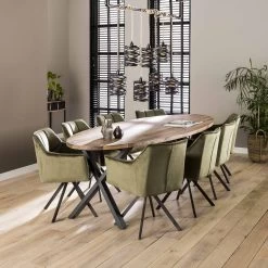 Eetkamerstoel Richi - Olijfgroen -Songmics Winkel 4954 72V 2 03ae