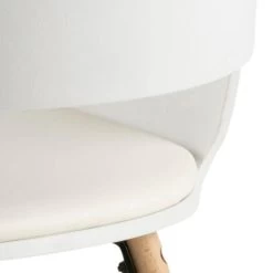 Kuipstoel Lunar - Wit/beuk -Songmics Winkel 4CF70A10 E215 4EB4 9D19 3F4E7EB66B32 9327