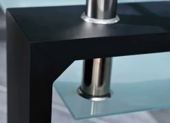 Salontafel Alva Met Glazen Tafelblad - Zwart -Songmics Winkel 50100045 07 e336