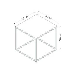 Woody Fashion Salontafel | Metalen Frame | Notenhout -Songmics Winkel 506MNR1211 20 207 fbf2