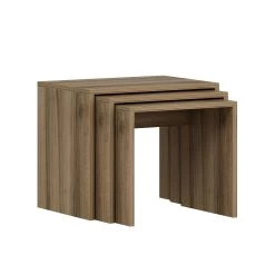Woody Fashion Nesting Tables (3 Stuks) | 100% Melamine | Walnoot -Songmics Winkel 506MNR1215 20 205 a817