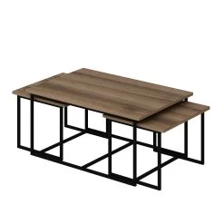 Woody Fashion Nesting Table Set | 3-Delig | 100% Melamine | Walnoot -Songmics Winkel 506MNR1221 20 206 6bff