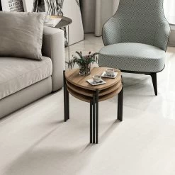 Stijlvolle Woody Fashion Nesting Table - Walnoot | 3-delige Set 18 Stijlvolle Woody Fashion Nesting Table - Walnoot | 3-delige Set -Songmics Winkel 506MNR1225 20 205 3650