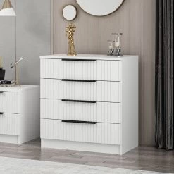 Witte Dressoir | 100% Melamine Gecoat | 72x42x77 Cm -Songmics Winkel 506MNR1521 20 202 e414