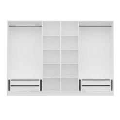 Woody Kledingkast | 100% Melamine | Talrijke Planken | Wit -Songmics Winkel 506MNR2510 20 205 1778