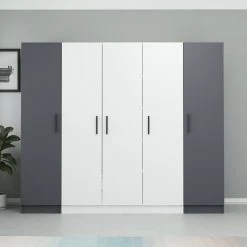 Woody Kledingkast | 100% Melamine | 18mm Dik | Wit -Songmics Winkel 506MNR2682 20 203 935b