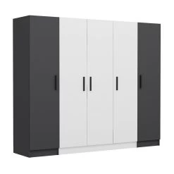 Woody Kledingkast | 100% Melamine | 18mm Dik | Wit -Songmics Winkel 506MNR2682 20 205 f94b